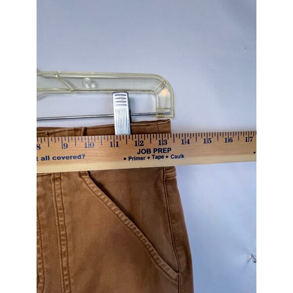 Spanx Women's Size Medium Brown Stretch Twill Straight Leg Pants - Picture 5 of 9